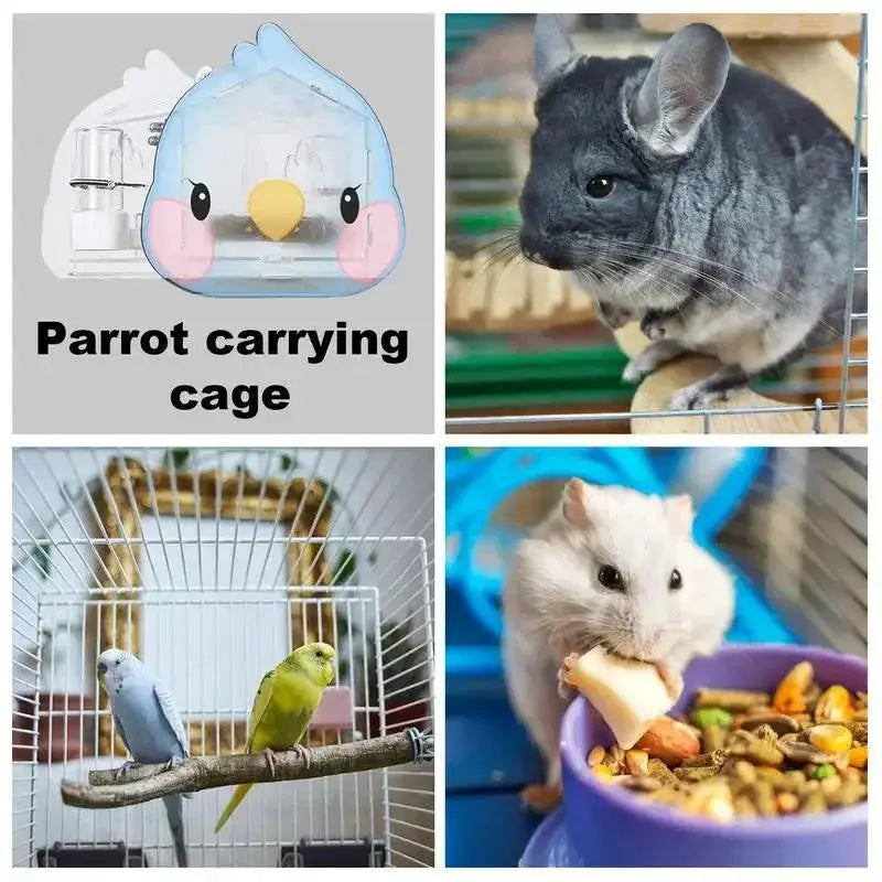 Feathered Friend Parrot Carrier Backpack Panoramic View Slim