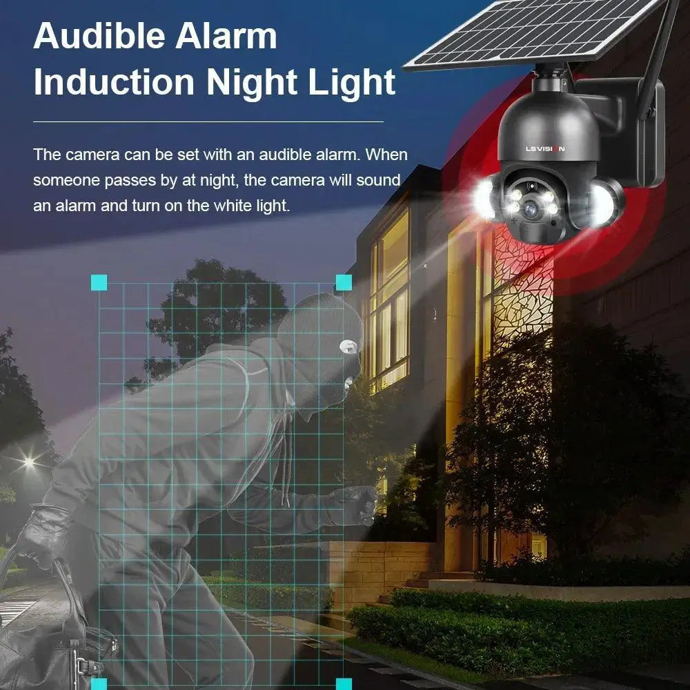 Solar Security Camera Outdoor Surveillance With WiFi Power