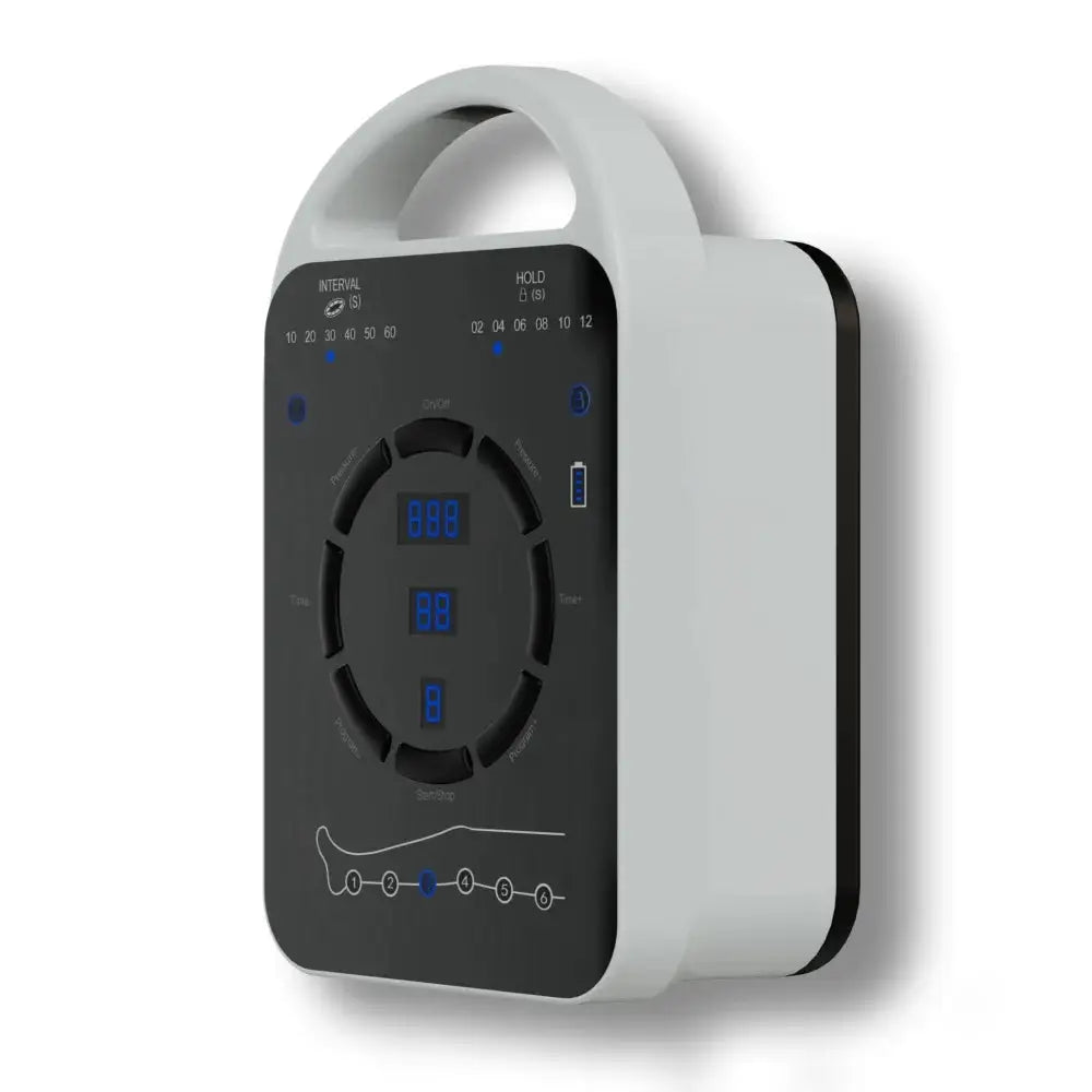 Smart Wireless 6-Chamber Air Compression Leg Massager - 360° Pneumatic Compression Device for Full Body & Foot Recovery Portable