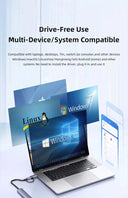 USB C Hub USB Splitter 8 in 2 USB Extender with 4 Ports