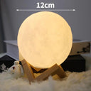 3D Printed Moon Lamp: LED Night Light for Kids Decor