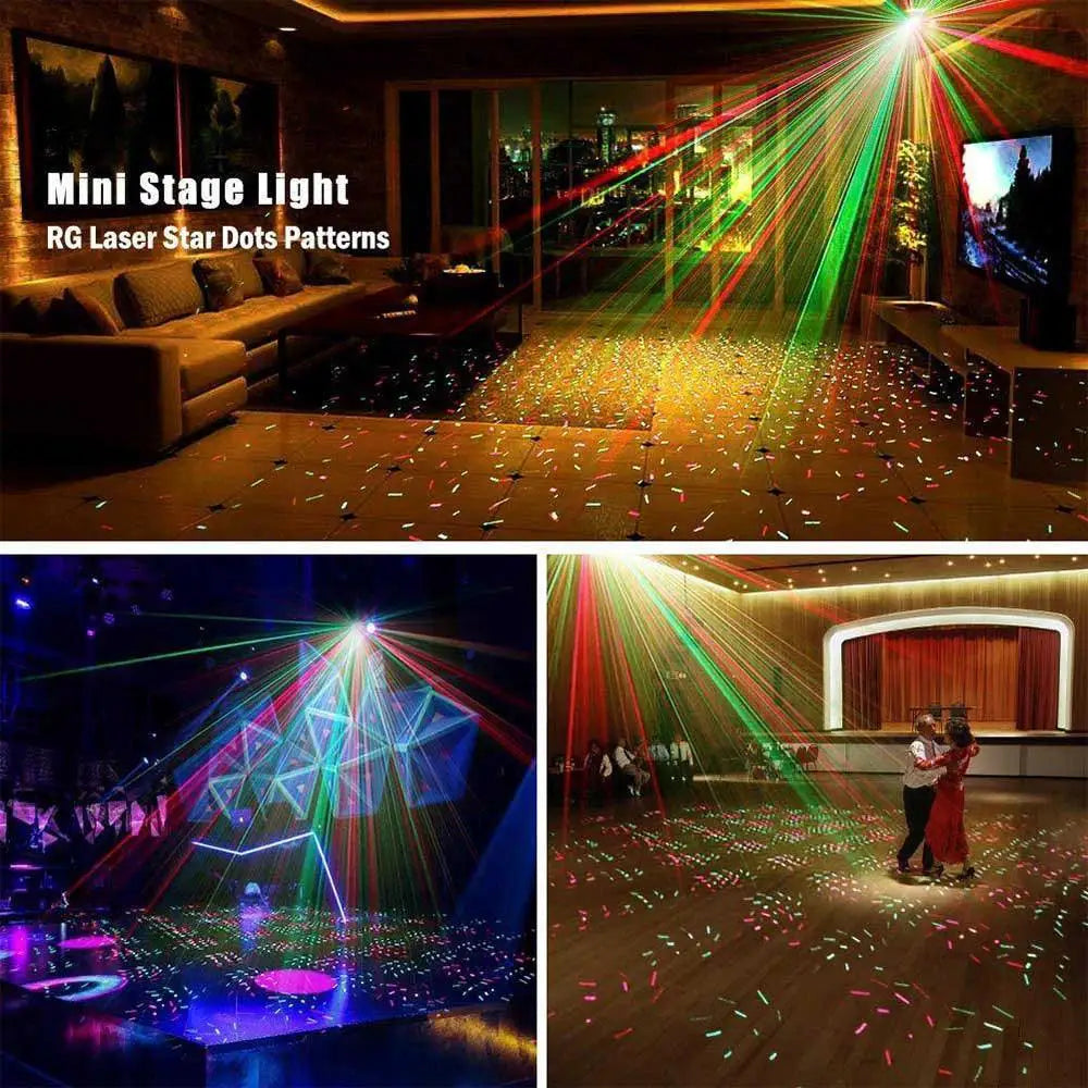Party Ready Mini LED Laser Light Projector With Remote