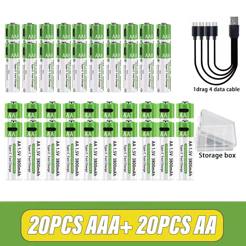 AA AAA Rechargeable Batteries - Capacity — product view 19