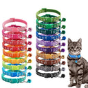 Cartoon Paw Print Pet Collar with Safety Bell Adjustable