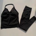Yoga Set Women Halter Back Fitness - High Waist