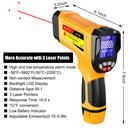 2200℃ Infrared Thermometer Professional Pyrometer Historical Storage Non-contact Temp Gun for Industrial Use and Automobiles
