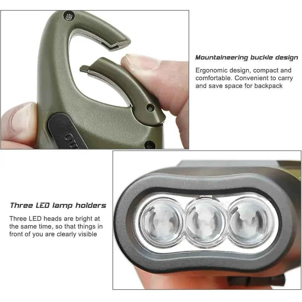 Solar LED Hand Crank Torch for Emergency Lighting Gear
