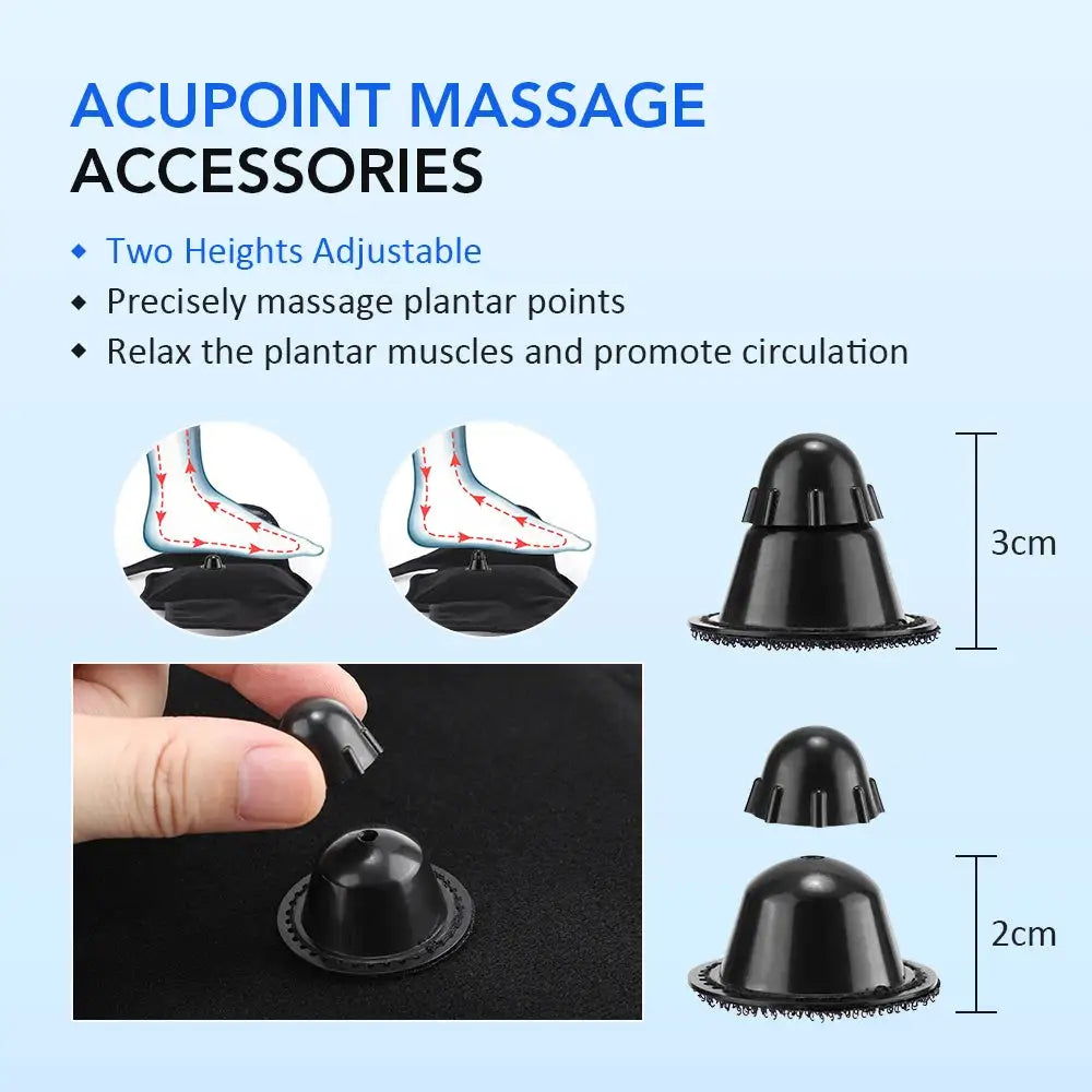 Airbag Foot Massager 3-levels Air Compression Inflatable Wrap Brace Kneading Acupoint Cordless Massage Belt Pad Ankle Relaxation