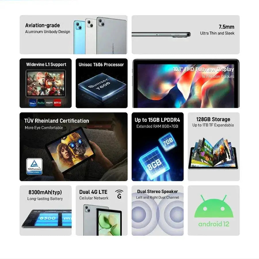 Doogee T10 10.1 FHD Plus Tablet 8GB RAM Clearance Sale
