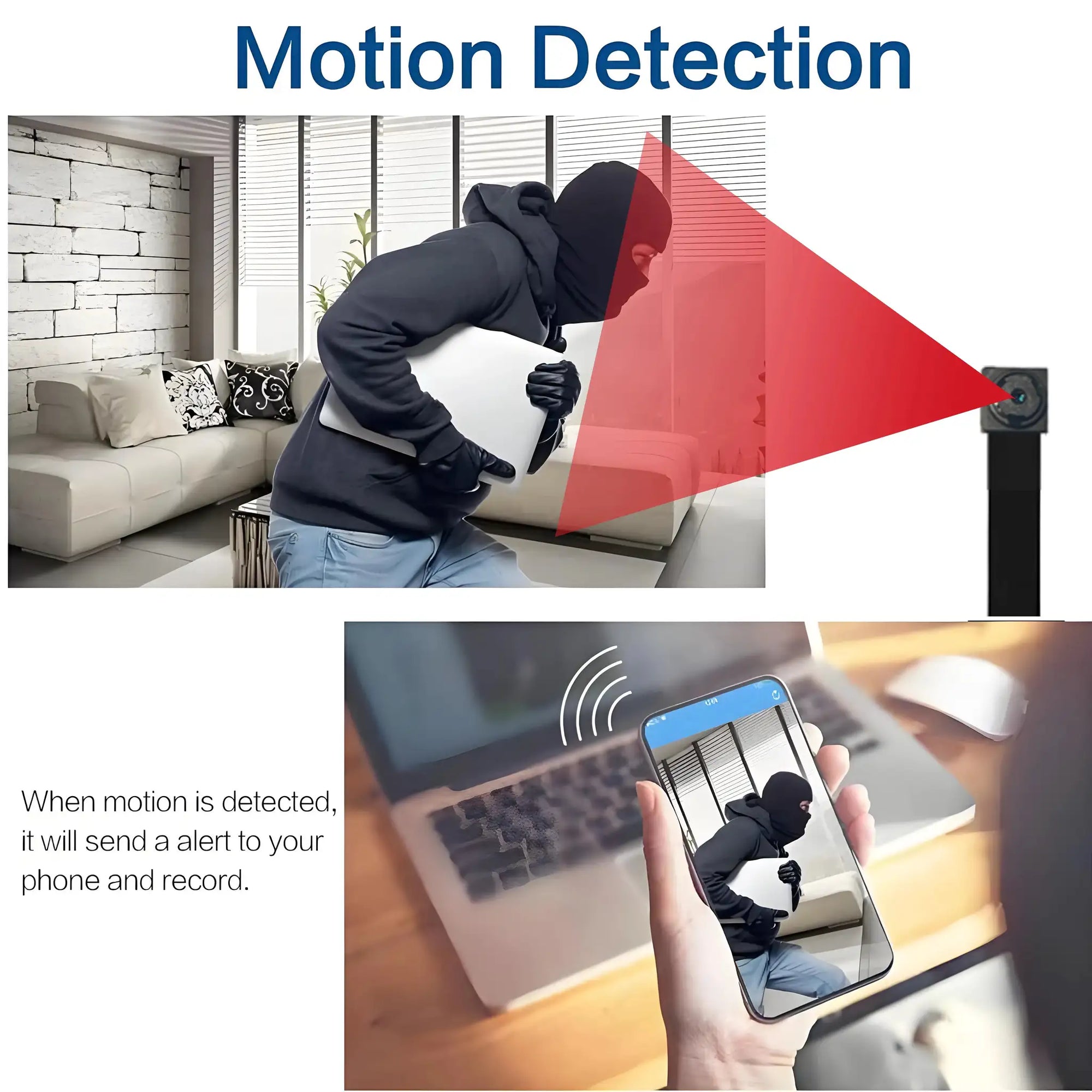4KFHD, WIFI Miniature Camera, Supports APP Remote Viewing, Motion Detection, Loop Storage, Portable 1080P Small Camera