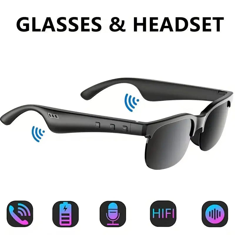 Smart Glasses with Wireless HIFI Headphones, Dual Speaker, Touch — product view 7