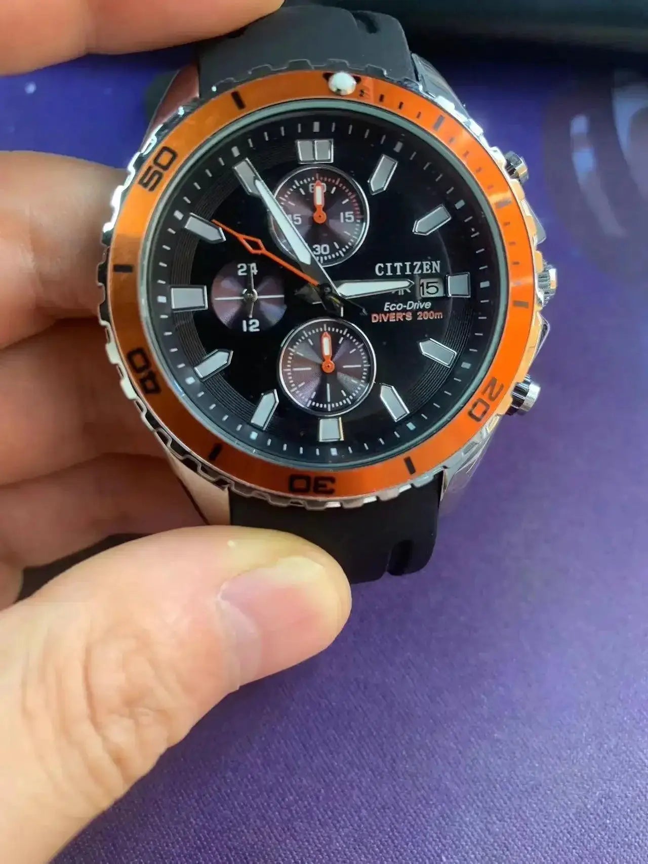 Citizen Luxury Silicone Sport Chronograph Watch For Men