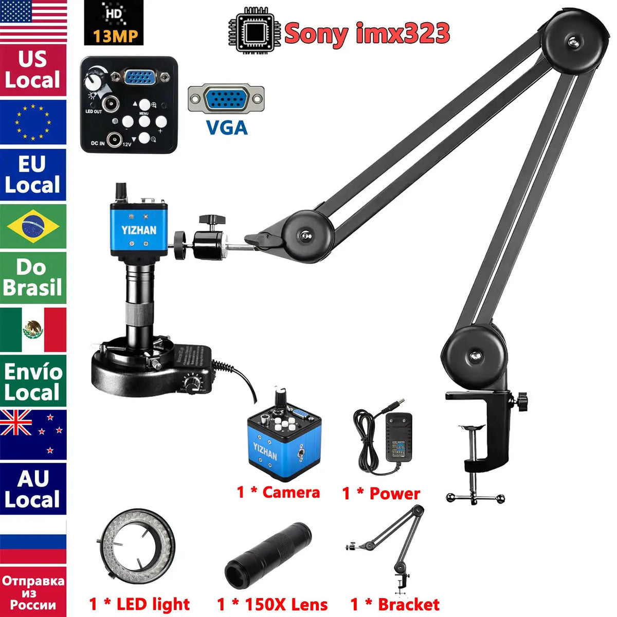 Industrial Boom Arm Microscope — product view 8