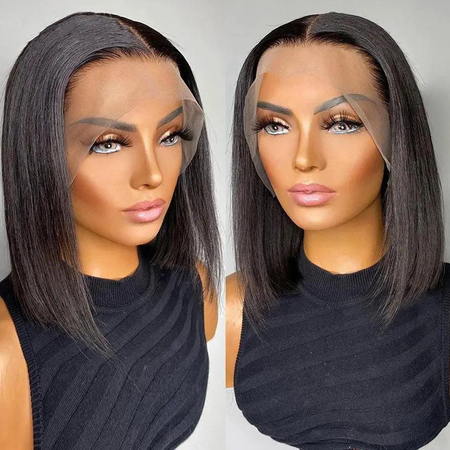 Short Brazilian Bob Lace Front Human Hair Wig MyLockMe