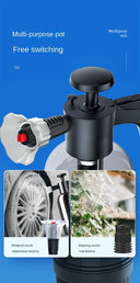 2L Hand Pump Foam Sprayer With 3 Nozzles For Car Wash