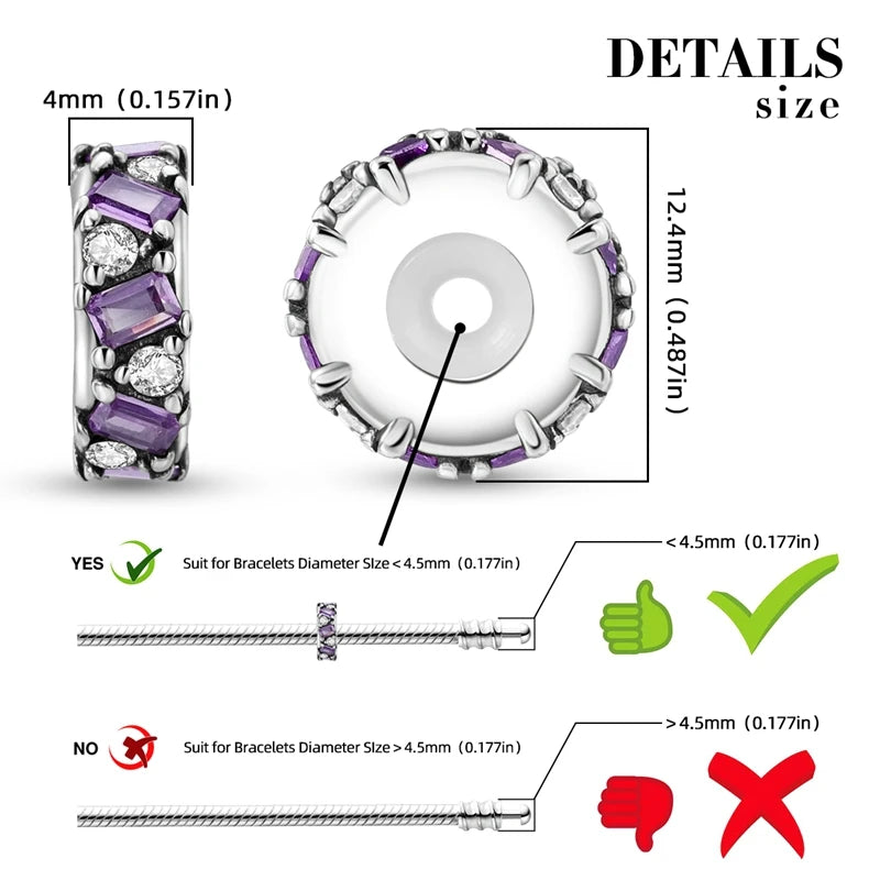 Silicone Spacer Beads Silver Plated