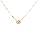 ANENJERY 316L Stainless Steel Zircon Thin Clavicle Necklace