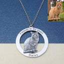 Personalized Engraved Pet Photo Keychain Custom Jewelry Gift