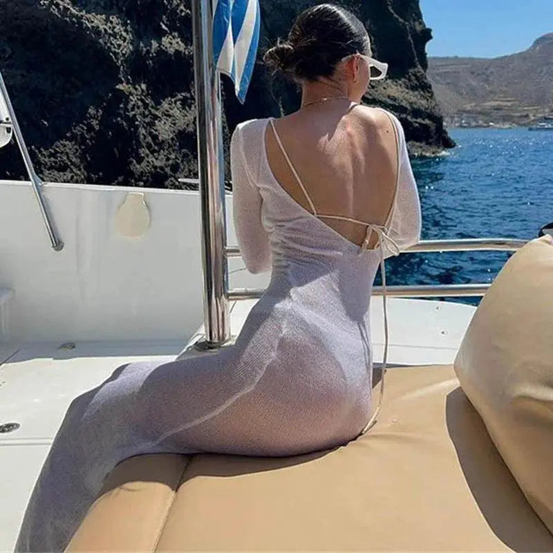 Chic Backless Boho Beach Dress Allure And Comfort 2022