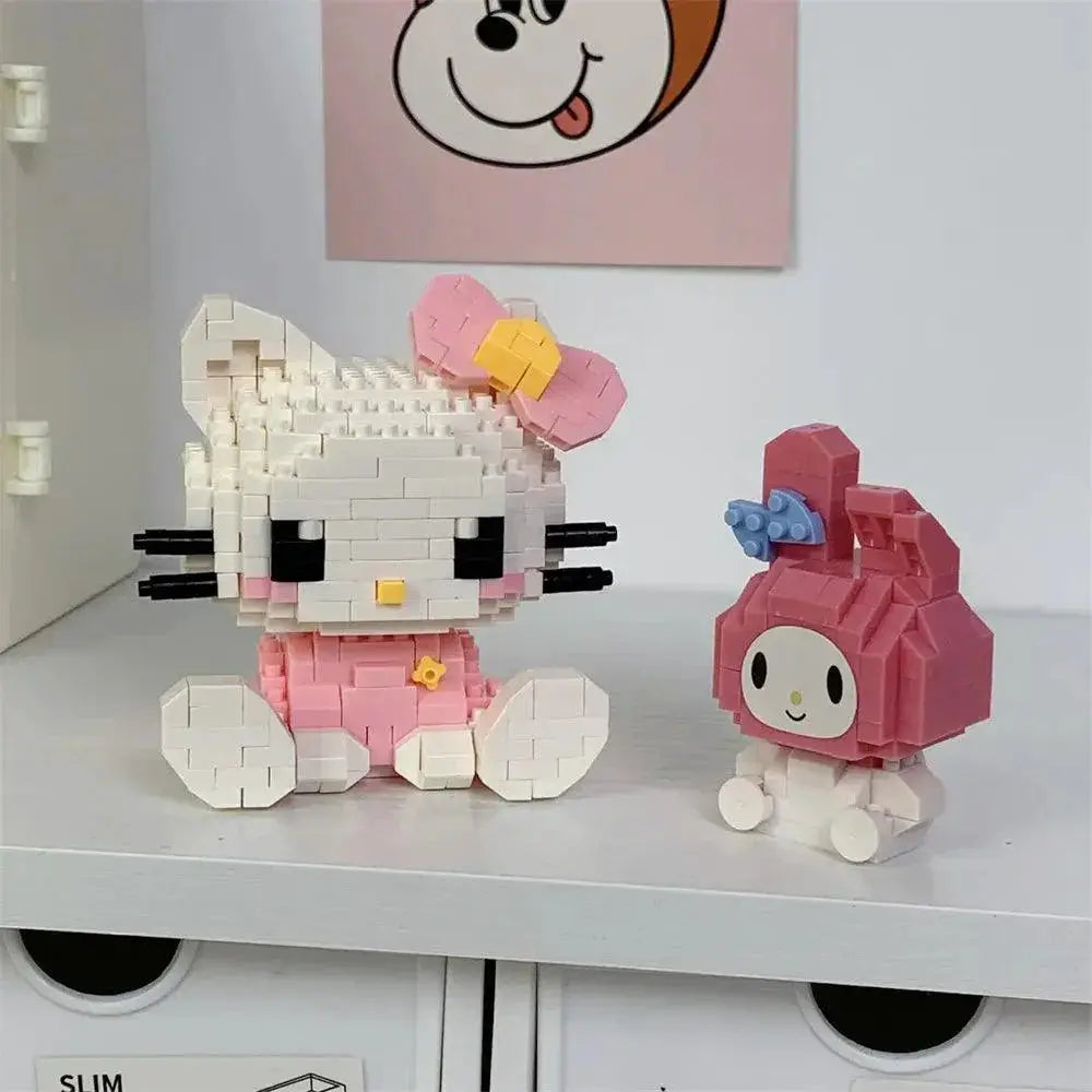 Hello Kitty Building Block Anime Figure Puzzle Ornament Gift