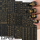 3D Gold Leaf Nail Art Stickers