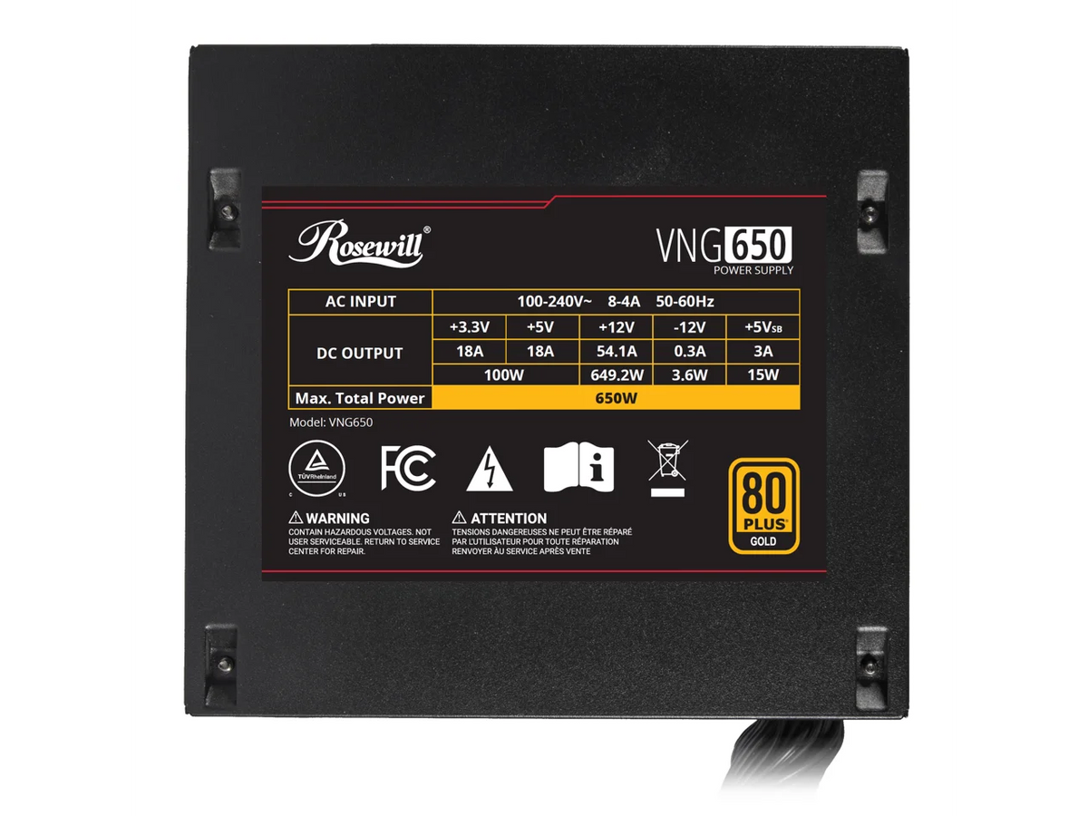 Rosewill 650W Gold Atx Power Supply