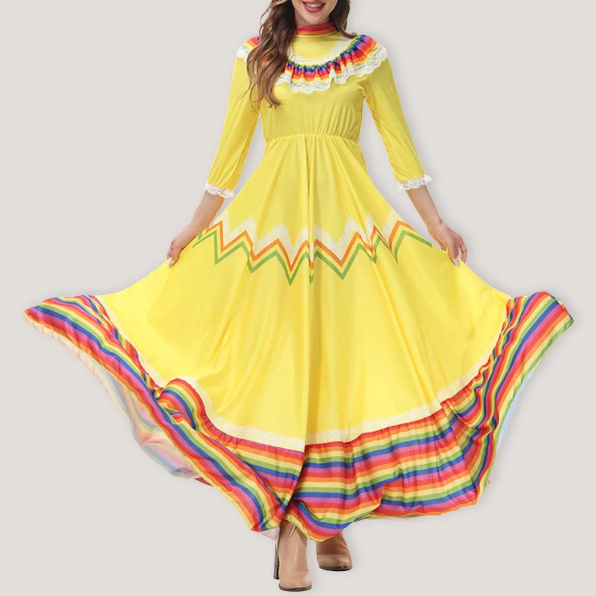 Mexican Celebration Pleated Dance Dress