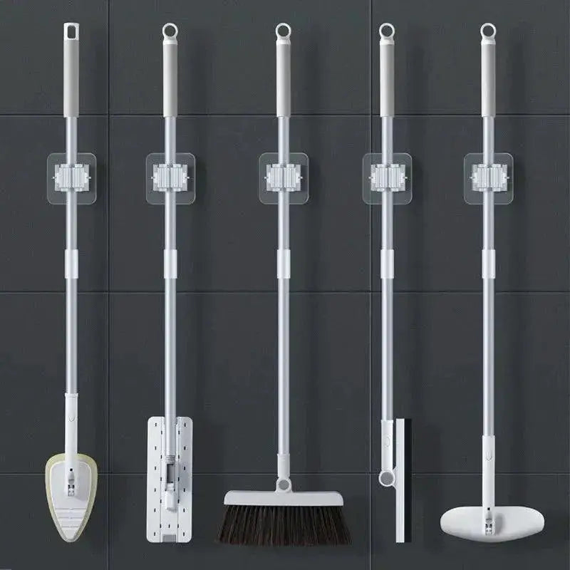 Home Bathroom Storage Rack Hooks Mop Organizer Waterproof