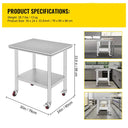 Succebuy Stainless Steel Kitchen Worktable
