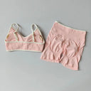 Yoga Set Seamless Crop Top - Breathable Gym Comfort