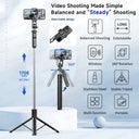 Selfie Stick Tripod - Long Reach Bluetooth Remote