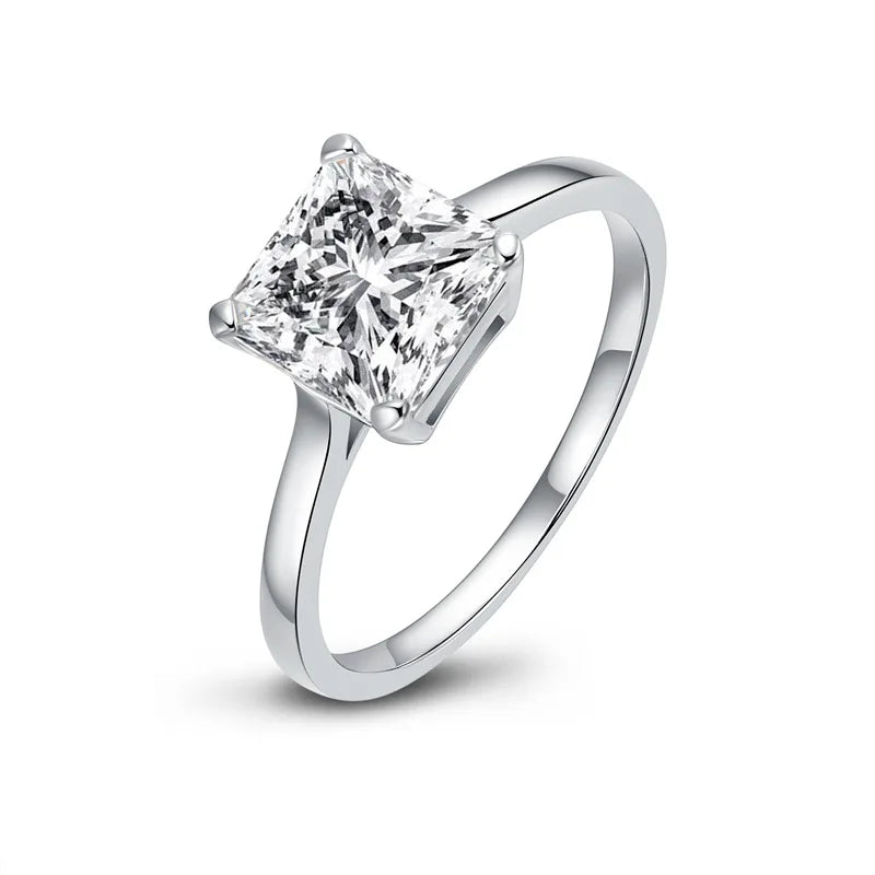 Moissanite Ring in Sterling Silver Passed — product view 4