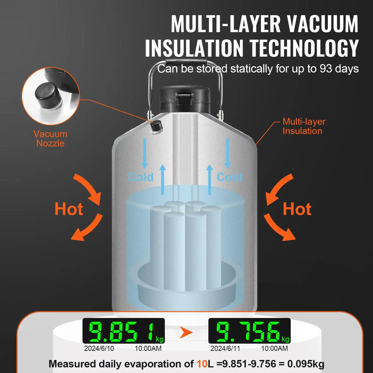 Aluminum Storage Dewar Tank — product view 2