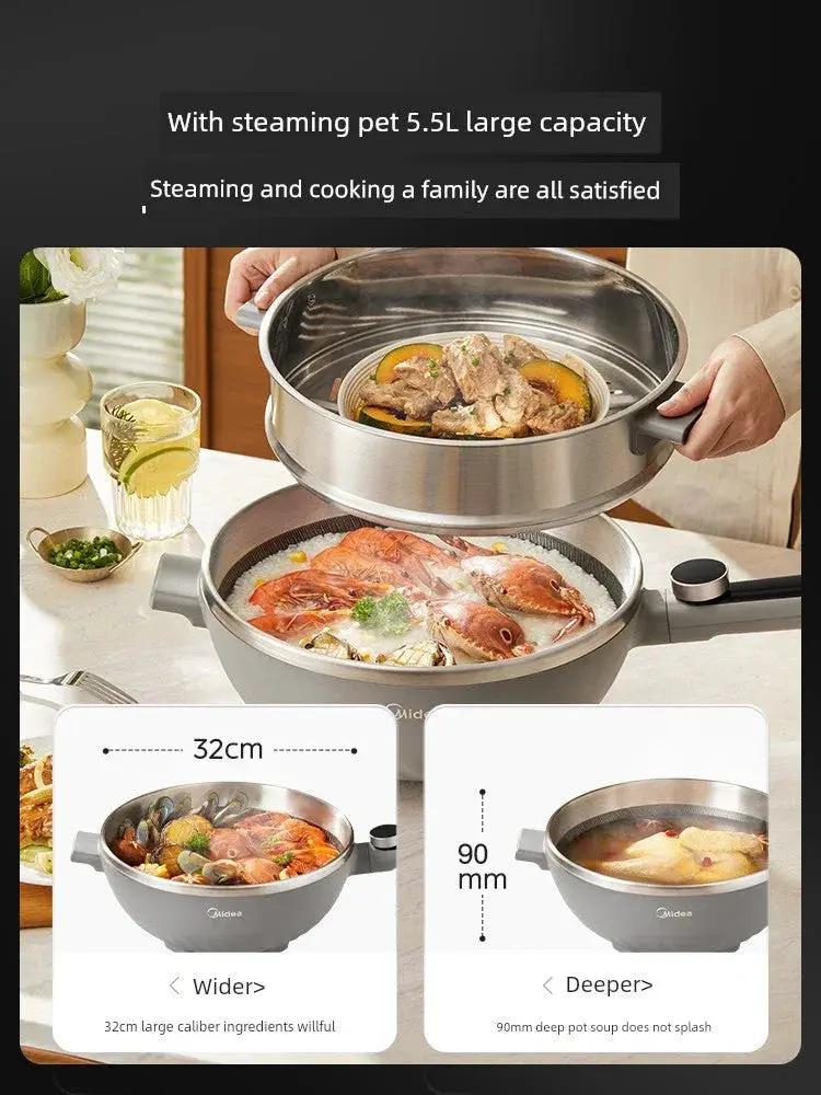 Non Flower Core Electric Frying Pan Large Capacity Hot Pot - OurLum.com