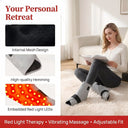 Red Light Heated Pad Foot Heating Wrap Massager 3-Mode Foot Hot Compress Muscle Relaxation Joint Comfort Fatigue Relief
