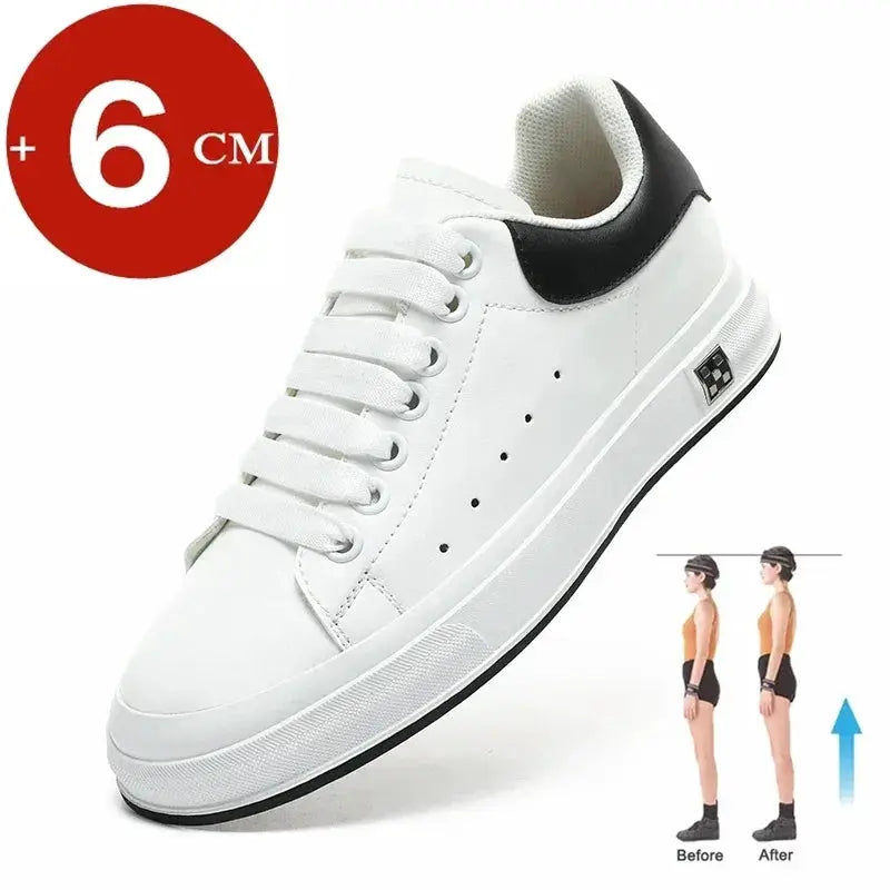 Casual Lift Sneakers For Men Elevator Shoes 6cm Height