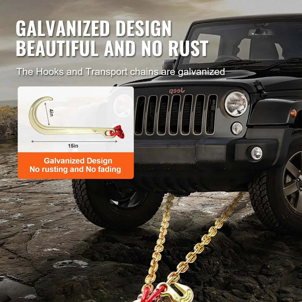 Tow Chain With J And Grab Hook — product image 4