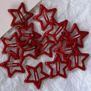 Red Star Waterdrop Barrettes Stylish Hair Clips for Women