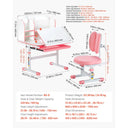 Adjustable Kids Study Desk Set