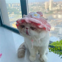 Cute Flower Cat Hat for Pet Cosplay