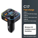 Bluetooth Car Transmitter - 22.5W Fast Charge