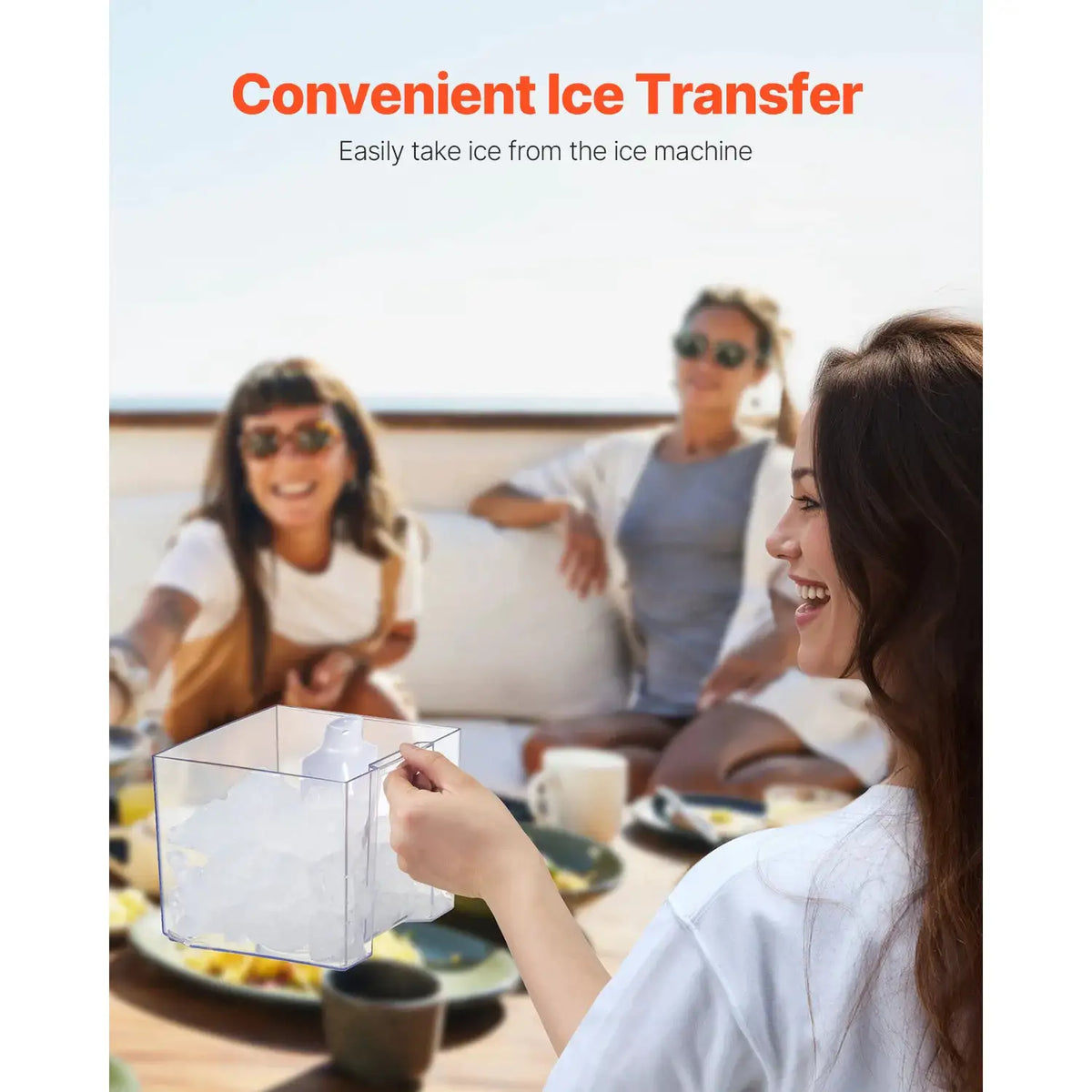 SucceBuy Nugget Ice Maker Pebble Ice Maker with Self Cleaning — product view 2
