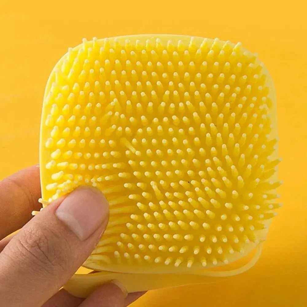 Dog Bath Massage Gloves Silicone Brush With Shampoo Box