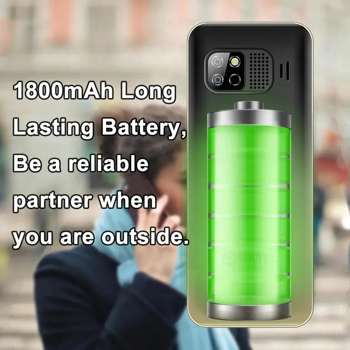 MKTEL OYE 3 Dual SIM Feature Phone 1.77 Inch Display 1800mAh