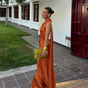 Elegant Satin Gown for Women Evening