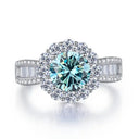 Moissanite Ring in Sterling Silver Carat MMELD