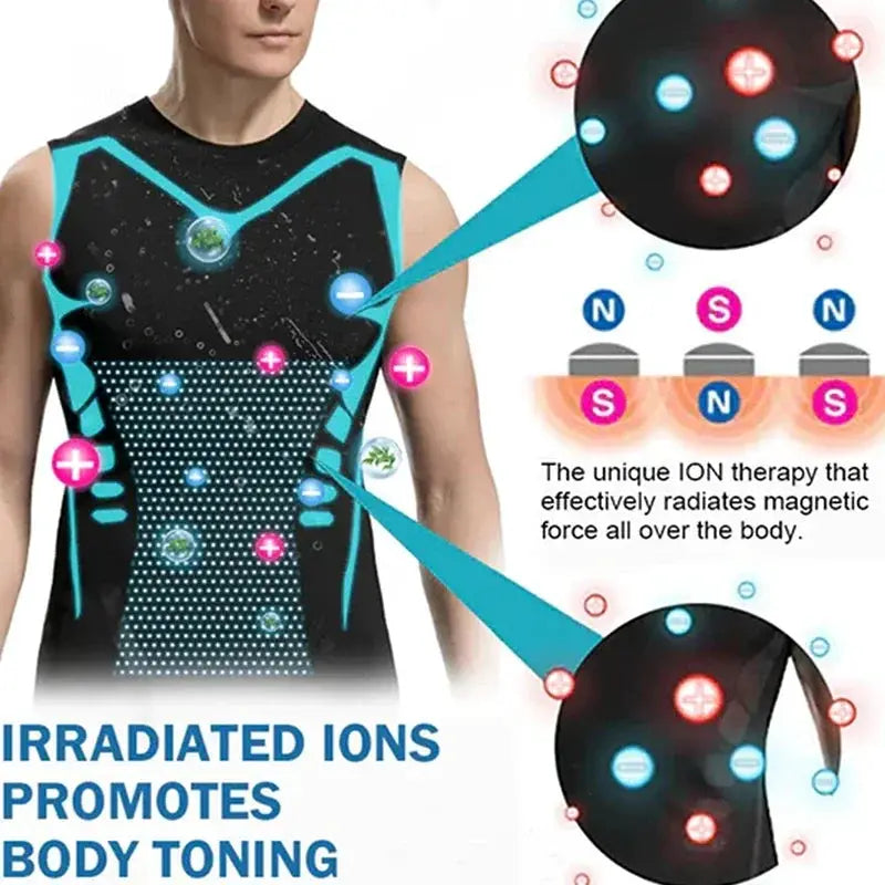 Ionic Shaping Vest For Men Ice Silk Slimming Body Shaper