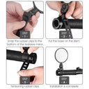Universal Bicycle Rearview Mirror Adjustable RotateWide-Angle Cycling HandlebarRear View for MTB Road Bike Accessories