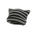 Y2K Striped Knit Winter Hat