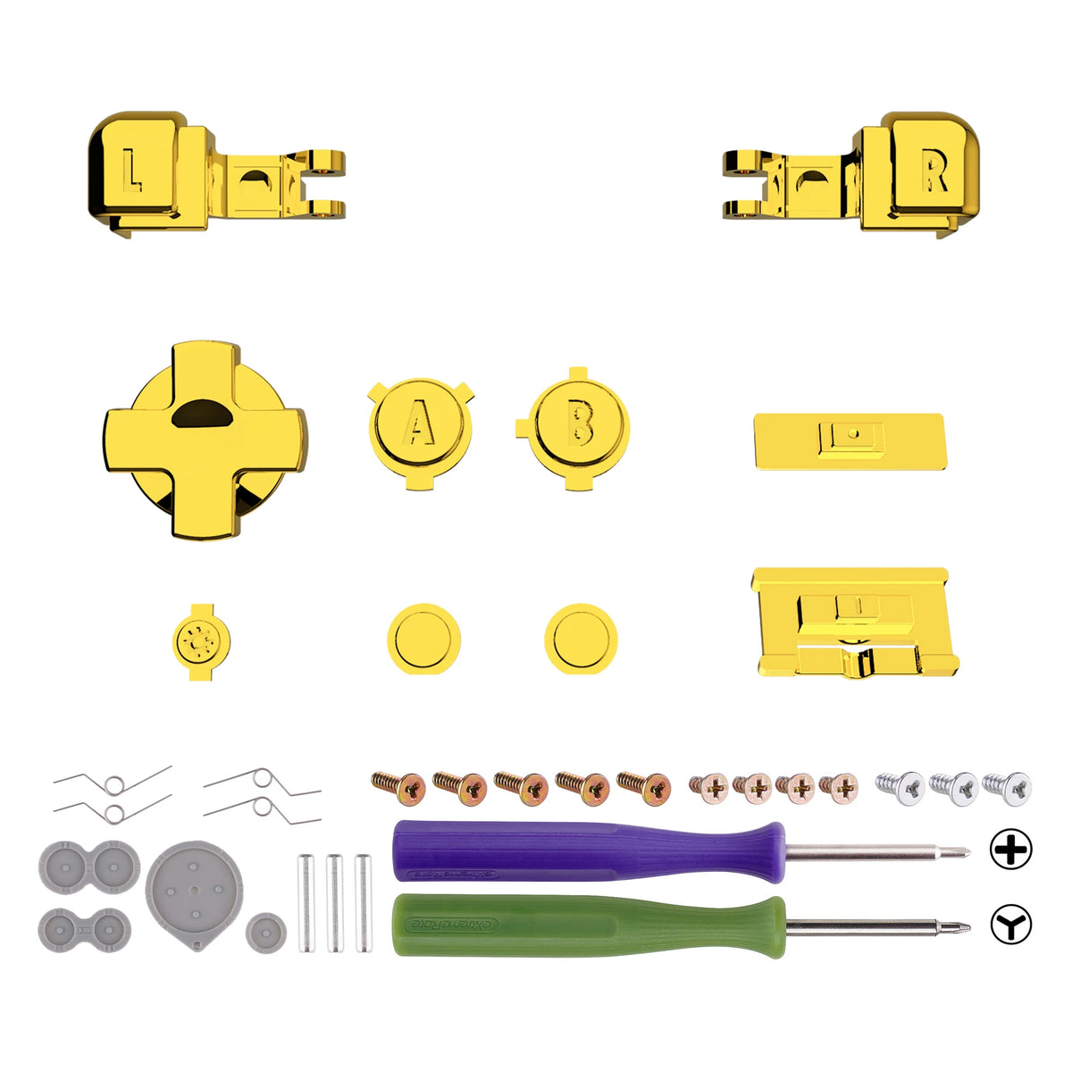 eXtremeRate Chrome Gold Silver Full